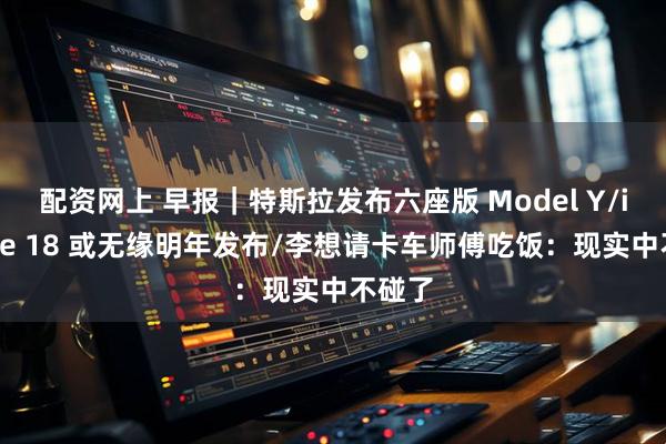 配资网上 早报｜特斯拉发布六座版 Model Y/iPhone 18 或无缘明年发布/李想请卡车师傅吃饭：现实中不碰了